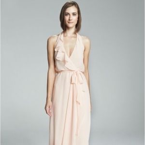 Nouvelle Amsale Michelle blush bridesmaid dress M